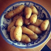 Boiled Chicken Broth Potatoes {Gluten Free}